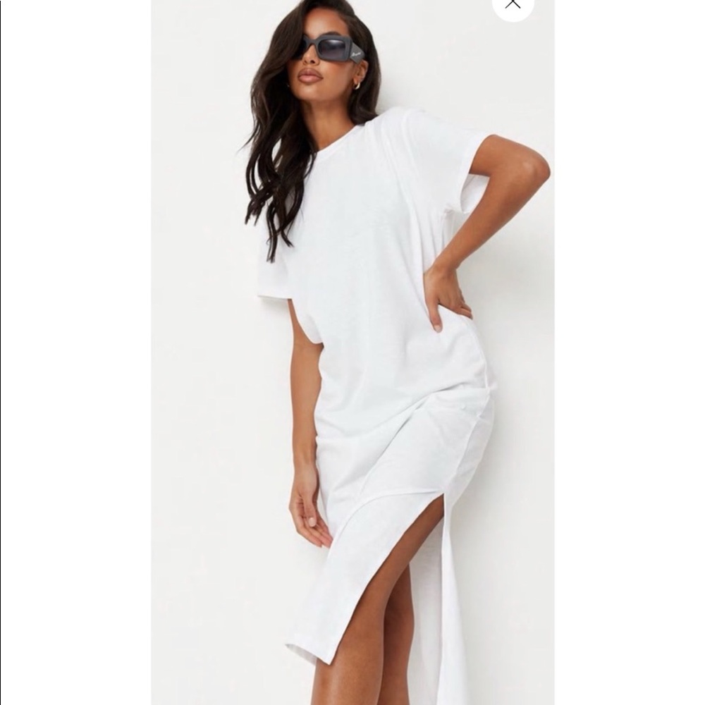 Misguided Basic T shirt Dress maxi